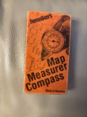 Henniker's Map Measurer Compass Made in Germany vintage with Instructions