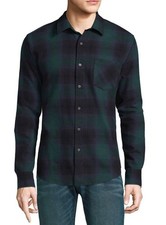Men's Size S, FLANNEL SHIRT Regular-Fit Long-Sleeve Cotton Flannel Shirt  sh9f 