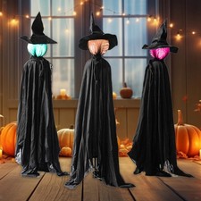 3x Halloween Witch Ghost Decor Floor Witch Lamp Decor Bar Club Outside Lawn