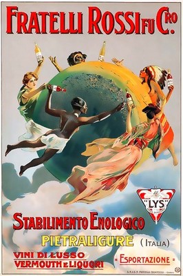 Vintage Italian Wine   Poster - 24x36  - 200gsm Paper ️ Hi-Res  Print