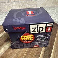 6-Pack Iomega 100MB Zip Disks PC/Mac with Zip Caddy - New Old Stock