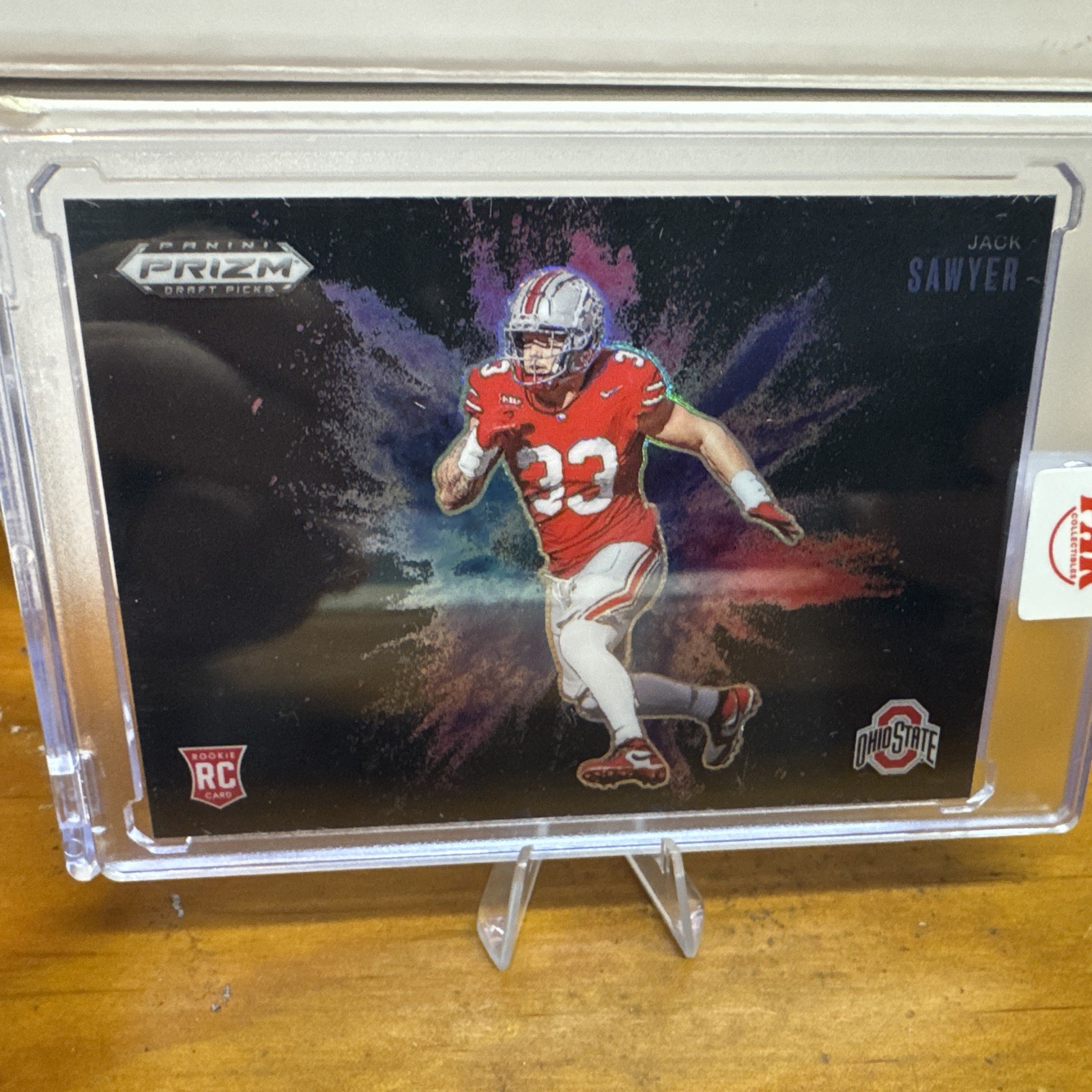 2025 PANINI PRIZM DRAFT PICKS JACK SAWYER BLACK COLORBLAST SP OHIO STATE