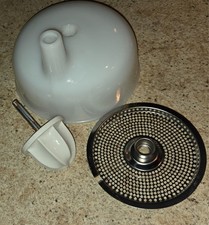 White Milk Glass Mixer Sunbeam Mixmaster Juicer Juice Bowl Attachment 99-CN