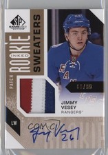 2016-17 SP Game Used Inked Rookie Sweaters /99 Jimmy Vesey #RS-JV Patch Auto fr5