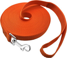 Long Dog Lead Obedience Dog Leashes S/M Camping Training Play - 20 FT Orange