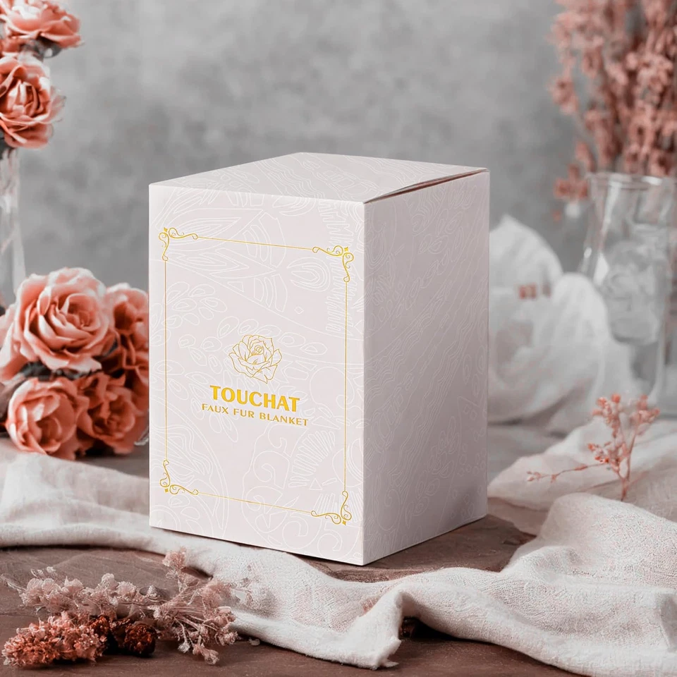 Manta de piel sintética Touchat 1000GSM, mantas pesadas acogedoras súper gruesas para Foto 4 de 4