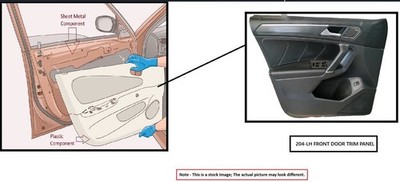 LEFT BLK FRONT DOOR TRIM PANEL OEM 2014 TT AUDI