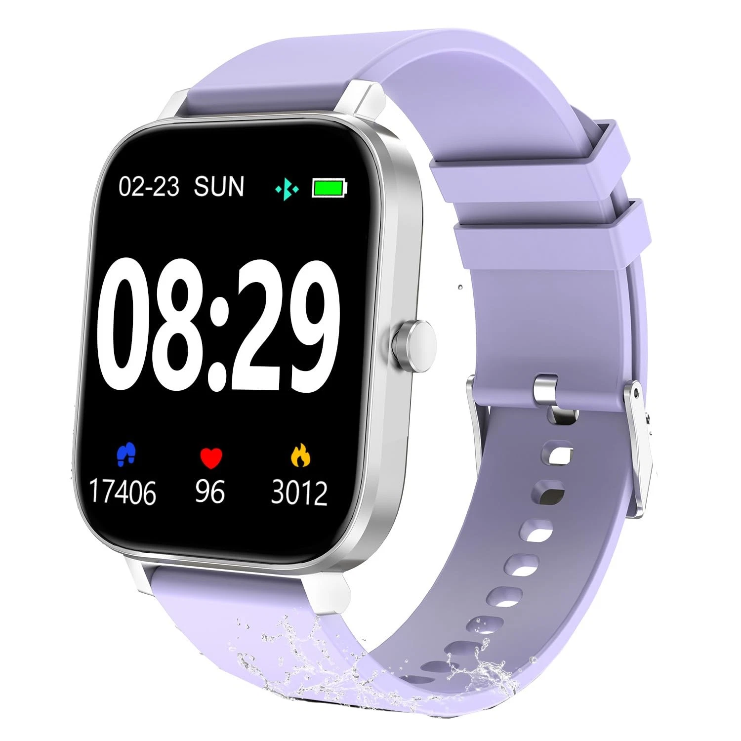 Choiknbo Smart Fitness Tracker Watch with Heart Rate Monitor, 1.83", Purple