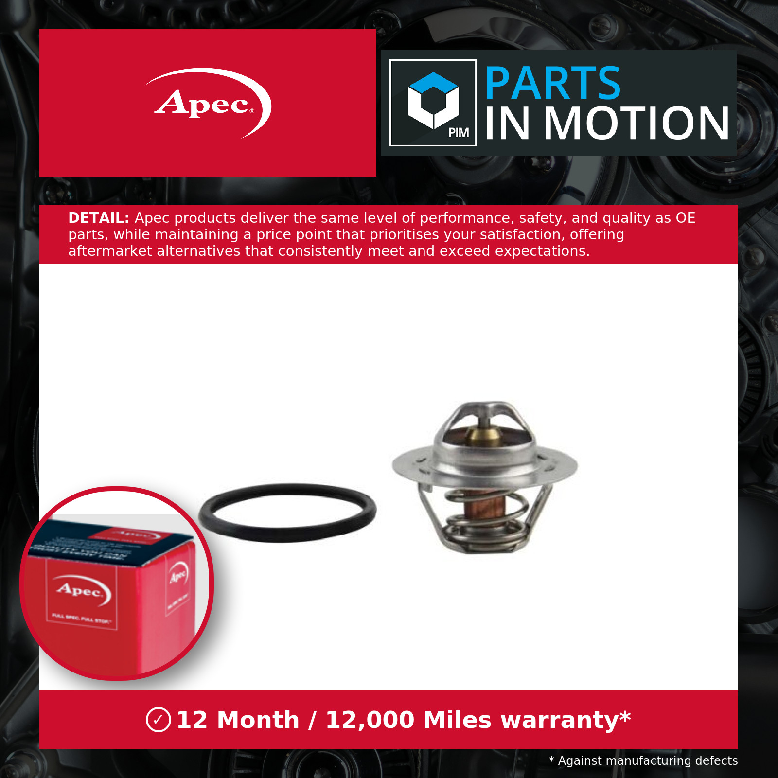 Coolant Thermostat fits TALBOT SAMBA 51A, 51E 9 1.1 1.4 82 to 86 Apec Quality - Image 21