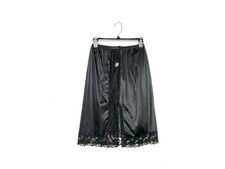 Vintage Sliperfection Black Lace Trimmed Slip Skirt