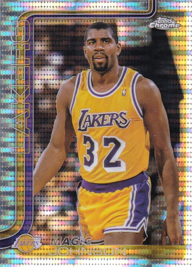 Magic Johnson #244 Basketball Cards 2025 Topps Chrome trading card — raw and PSA graded price guide