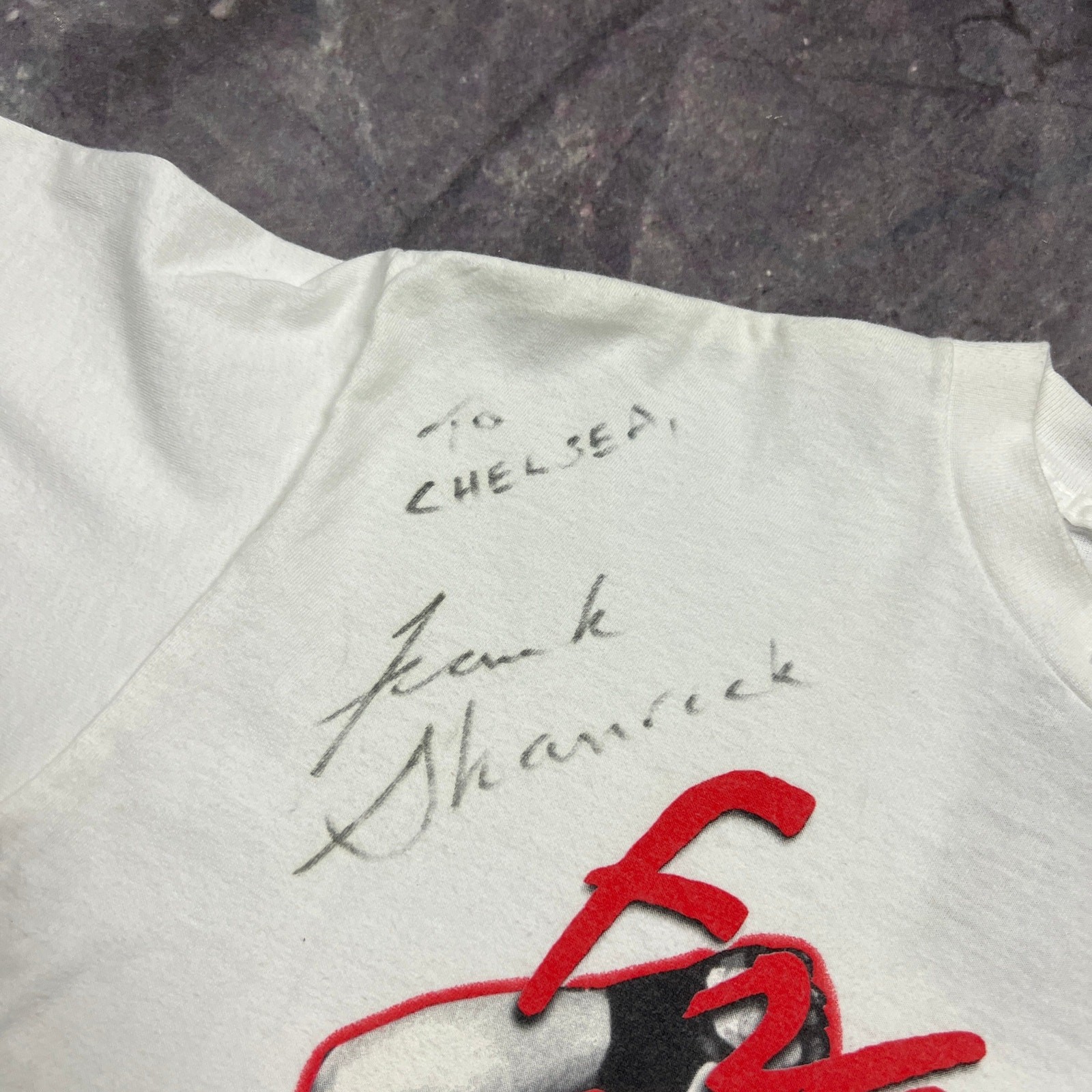 Vintage UFC Shirt Men's L White Frank Shamrock Champion Signed RARE 1998 AS81 image 6