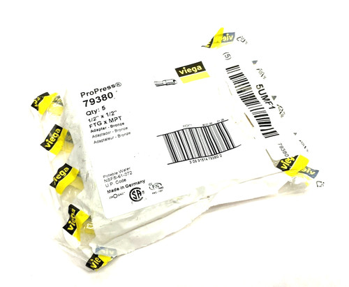 Viega 79380 ProPress Male Pipe Adapter, FTG x MPT - Model 2911.1ZL 5-PACK