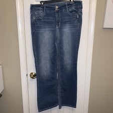 Wallflower Luscious Curvy Fit Med Wash High Rise Jeans Size 16 Plus Reg