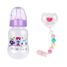 3 Pcs Baby Doll Bottles Set with Toy Feeding Bottle and Pacifier Clip