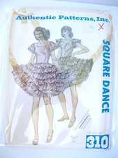 UNCUT Vintage C  C Originals Square Dance Dress Pattern 310.Sizes 18 20 40 XXL