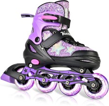 Adjustable Inline Skates For Girls And Women Full Light Up Wheels Outdoor Kids