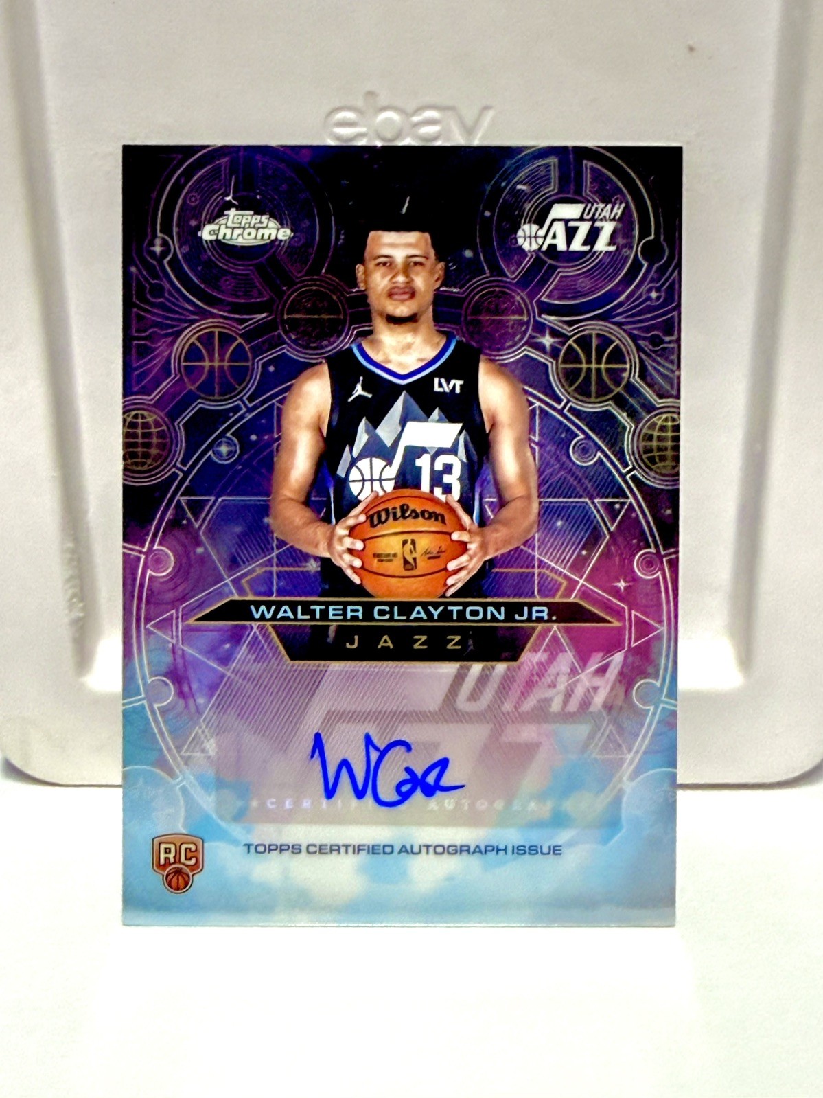 2025-26 Topps Chrome Basketball Walter Clayton Jr. Chromographs RC Auto Jazz