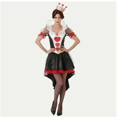 Hauntlook Women's Size Medium Queen of Hearts Dress-Up Halloween Costume NEW