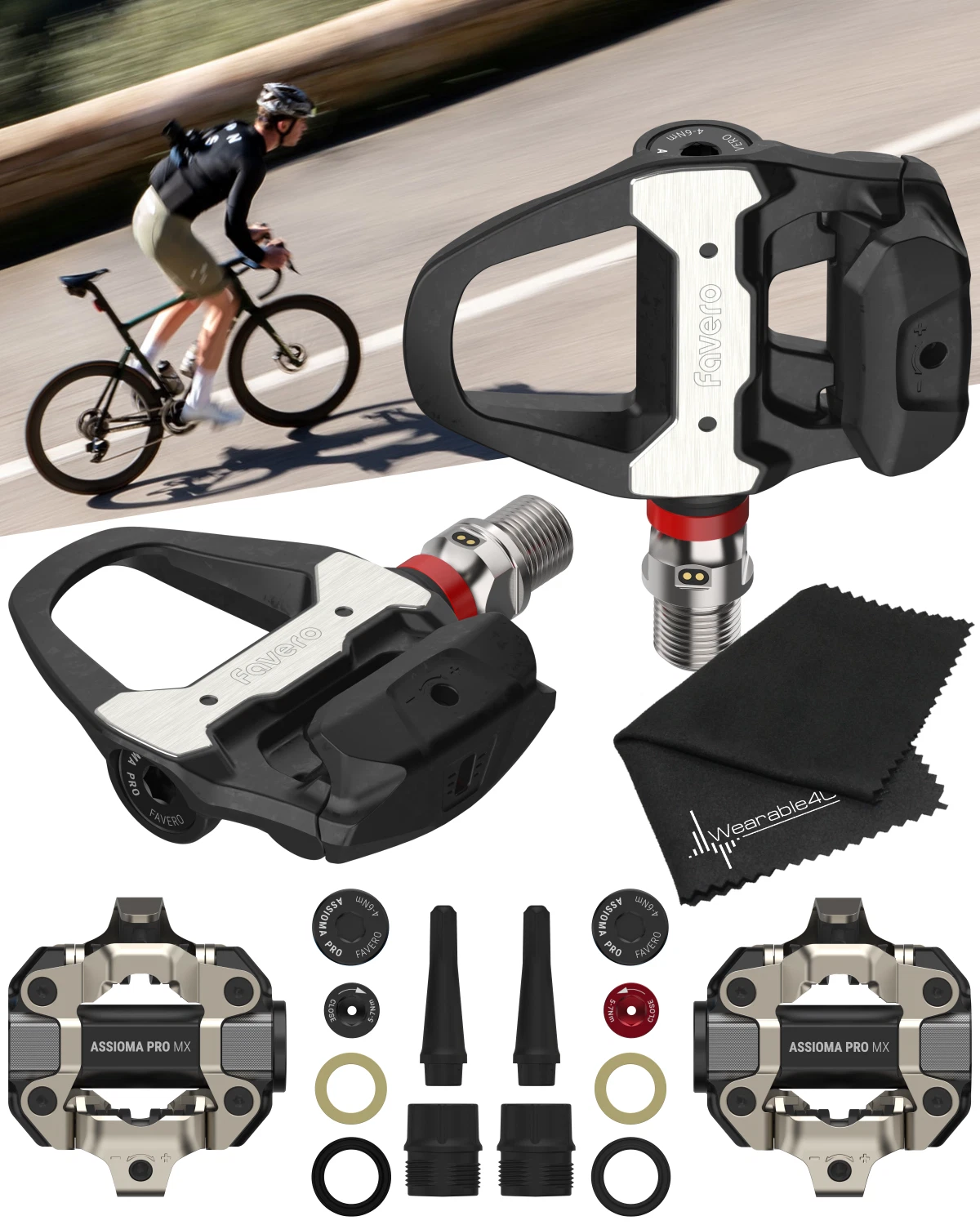 Favero Assioma PRO RS-2/MX Dual-Sided Power Meter Bundle Road
