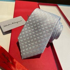 NWT Ferragamo Silk Tie Luxury Business Formal for Men Office