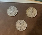 3 Total, 1941 P, D, S Walking Liberty Half Dollar - 90% Silver  3 Total Coins