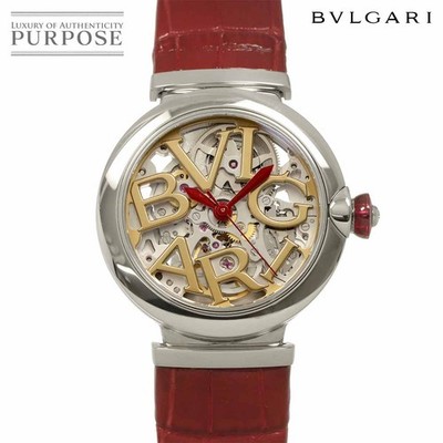 BVLGARI Lucea LU33S Women's Used Skeleton Watch in Gold and Silver