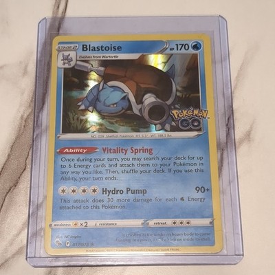 Blastoise Pokémon GO Holo Rare 017/078 170HP Vitality Spring Hydro Pump Card