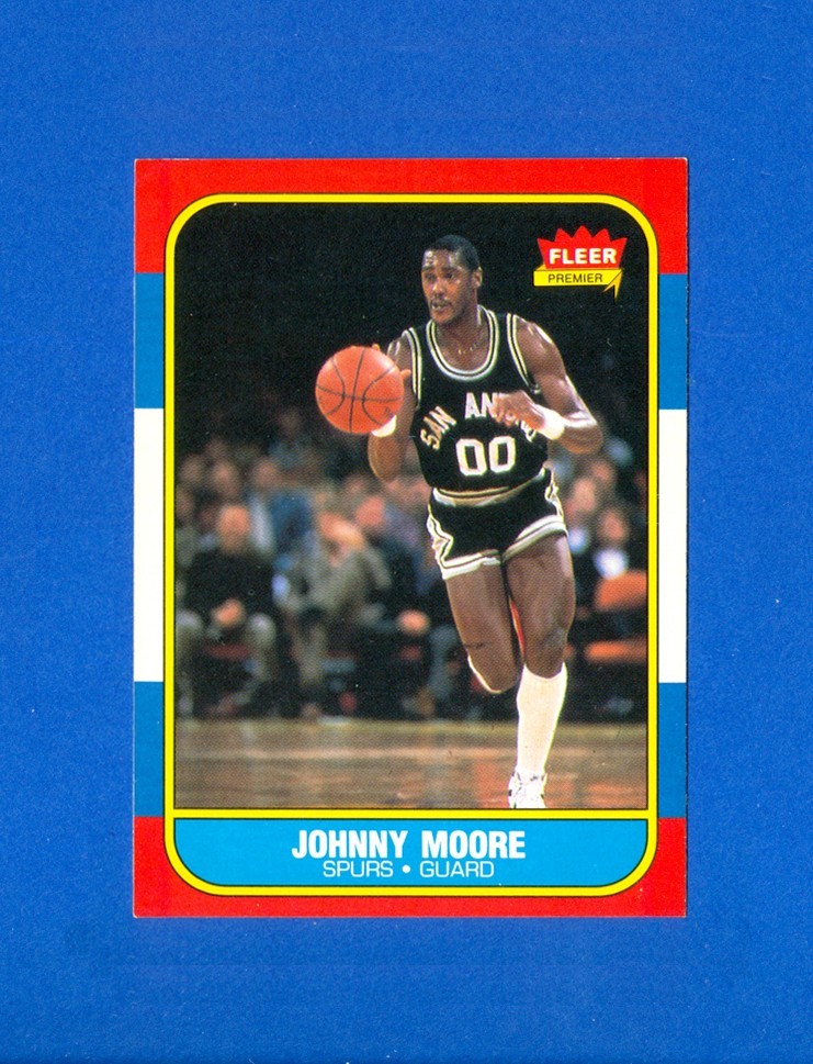 1986/1987 Fleer Basketball #76 Johnny Moore 86/87 Set Break Card NR/MT Condition