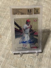 2015 Topps High Tek Johnny Bench Gold Rainbow/50 Auto BGS 9.5