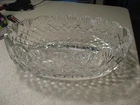 Vtg Waterford Lead Crystal Master Cutter Oval Centerpiece Bowl - Fan/Diam Design