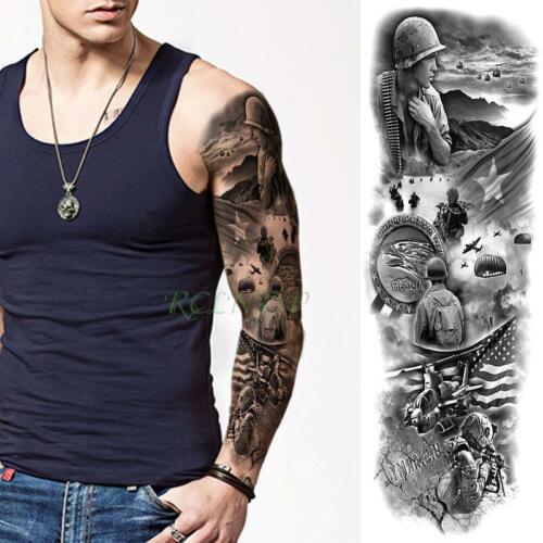 Waterproof Temporary Tattoo Sticker Anubis Ancient Egypt Dog Roma Clock Eye Full - Picture 20 of 63