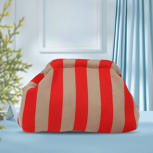 Women Knitted Clutch Purse Purse Knitting Dumpling Clutch Woven Bag