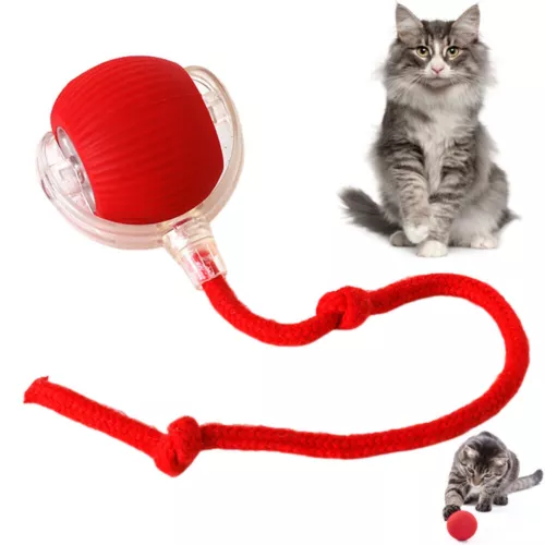 Juguetes interactivos para gatos bola rodante eléctrica mascota juego de gatito móvil automático - Imagen 2 de 20