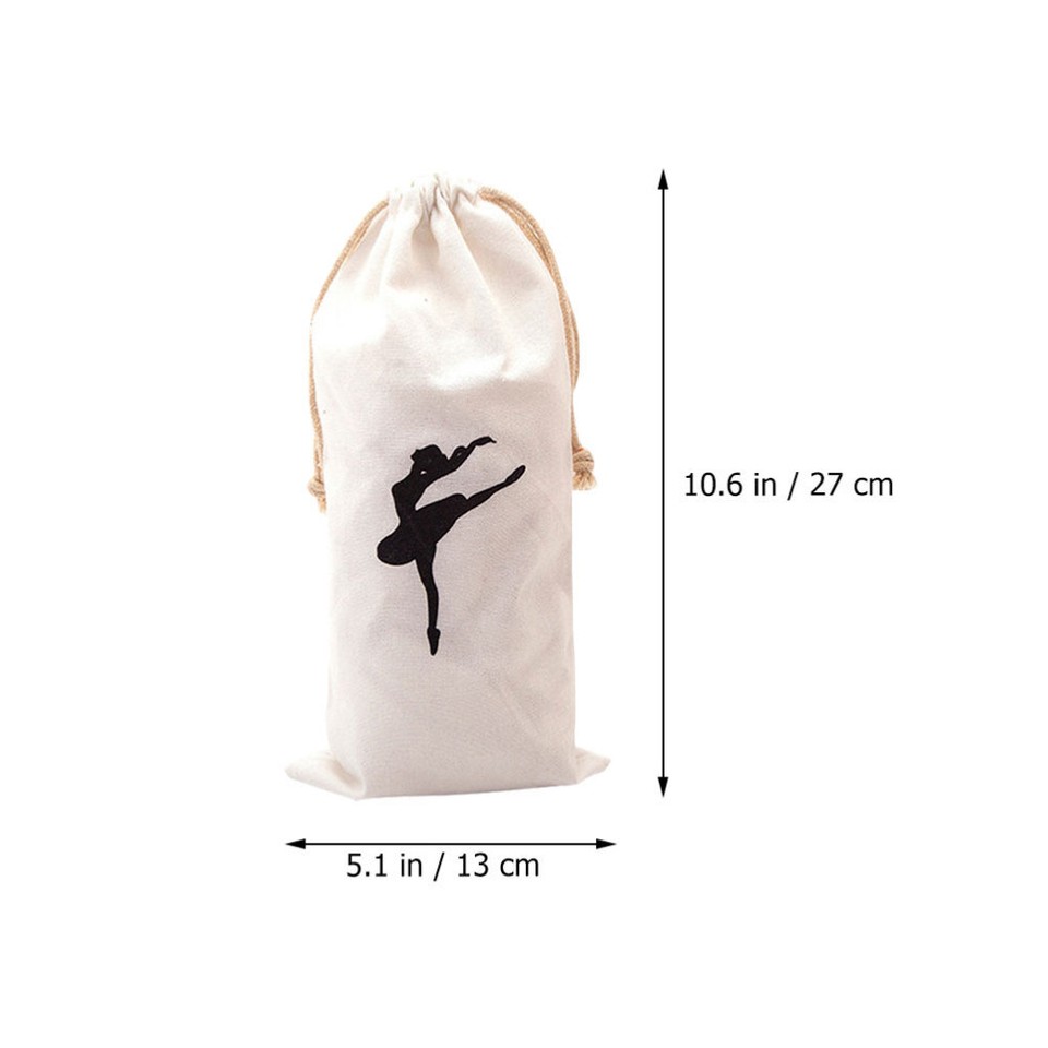 4 Pcs Ballet Bag Drawstring Shoe Canvas Pointe Shoes Storage Dance