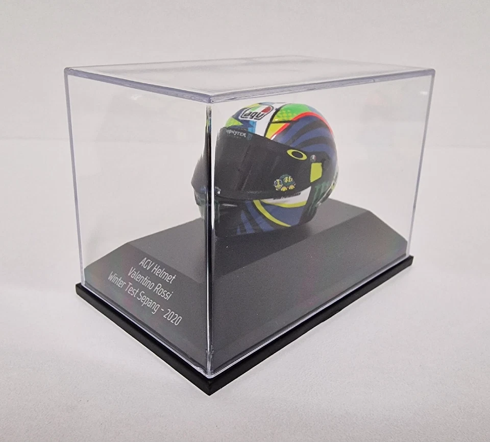 MINICHAMPS 1:8 VALENTINO ROSSI VR46 MODELLINO CASCO AGV MOTOGP TEST SEPANG 2020 - Immagine 2 di 4