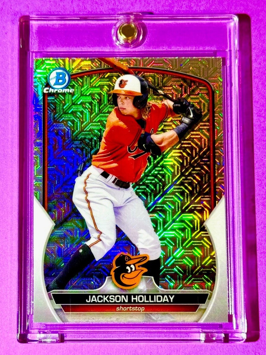 Jackson Holliday RARE BOWMAN CHROME SILVER MOJO REFRACTOR ROOKIE