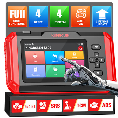 KINGBOLEN S500 KFZ OBD2 Diagnosegerät Profi Auto Scanner 4 SYSTEM+ 4 RESETS