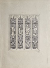 1831 PRINT THE CHURCH of St. NEOT CORNWALL THE HARYS WINDOW JOHN BAPTIST POPE