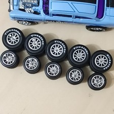 10 Spoke Chrome 164 Rubber Wheels Tires 5 Sets Chevy Gasser Tires 10 Spoke Chrome 164 Rubber Wheels Tires 5 Sets Chevy Gasser Tires