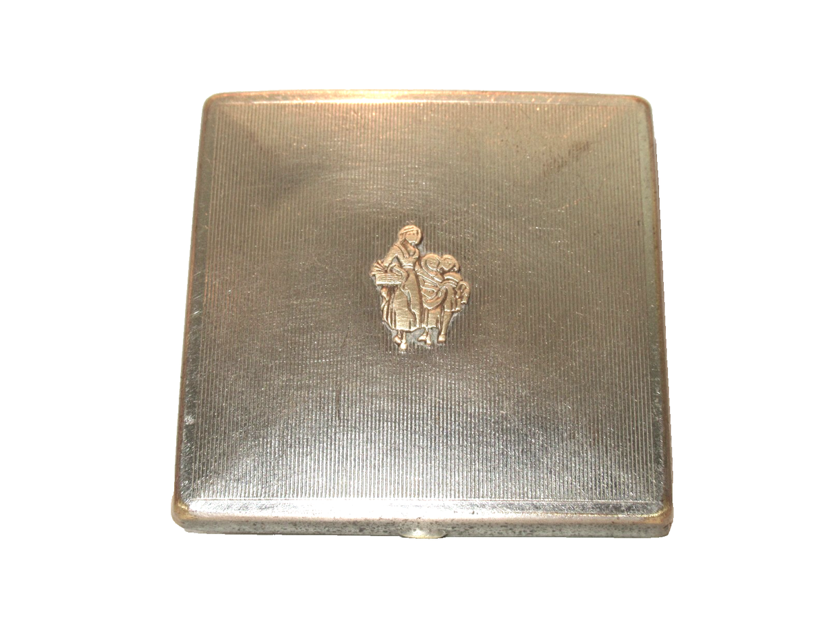 1920-30's Vintage Art Deco Yardley or London Chrome Compact with