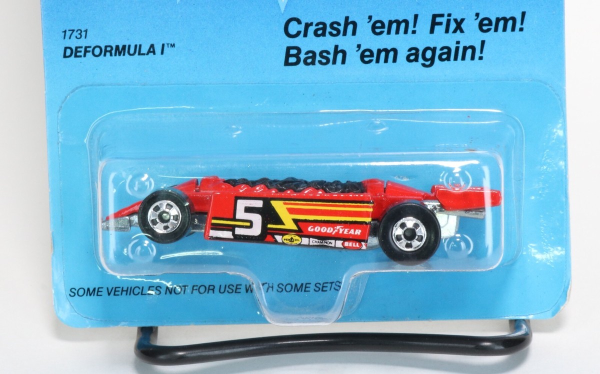 HOT WHEELS 1986 CRACK-UPS DEFORMULA 1 IN RED | eBay