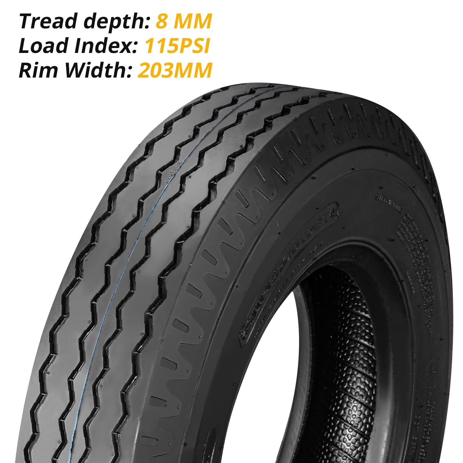 814.5 14 Ply Heavy Duty True Highway Trailer Tires Load Range G Speed