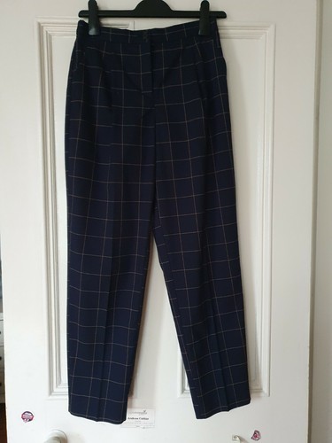Monki navy check peg trousers size 8 