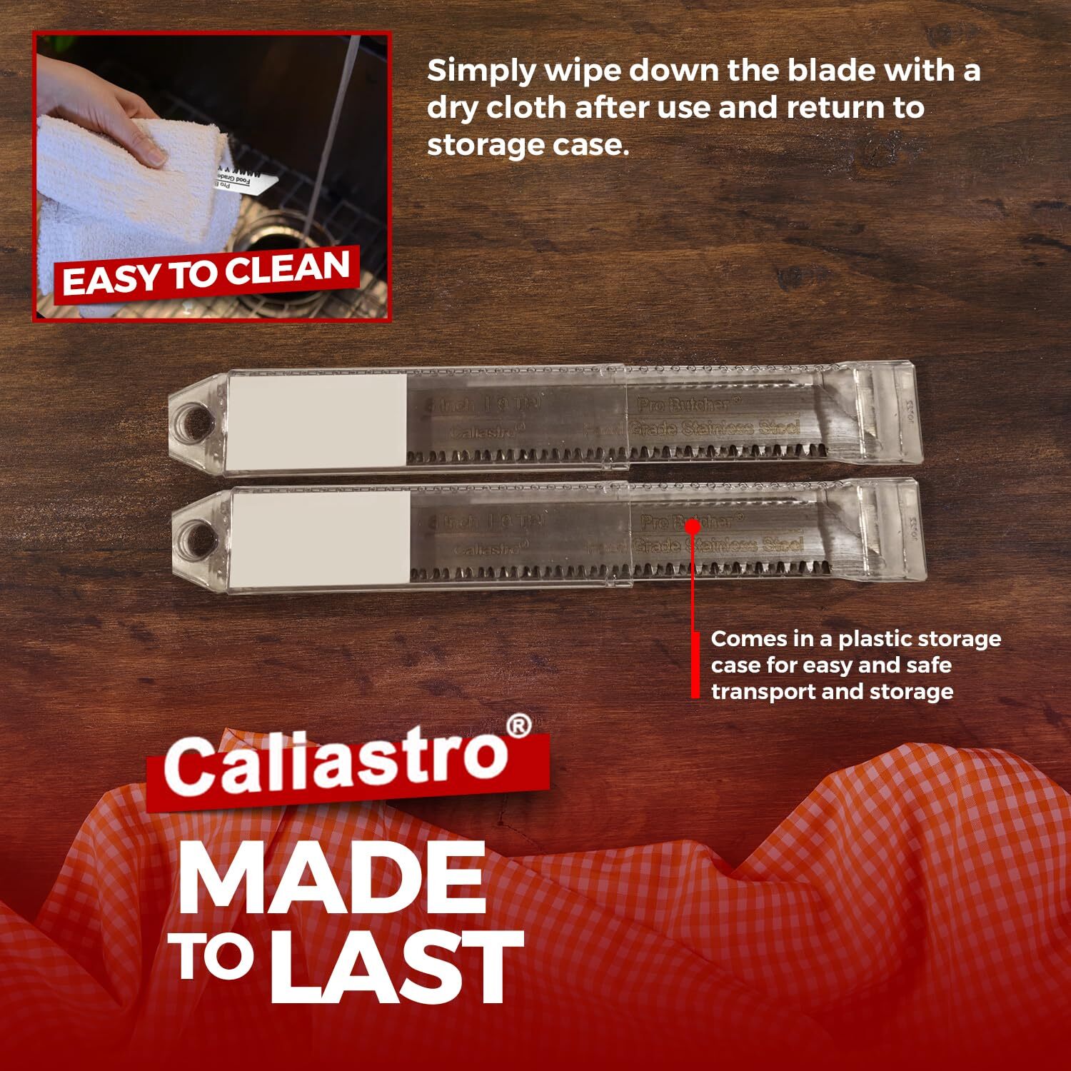Caliastro 6-Inch Stainless Steel Frozen Meat Bone Cutting Saw Blades for Reci...