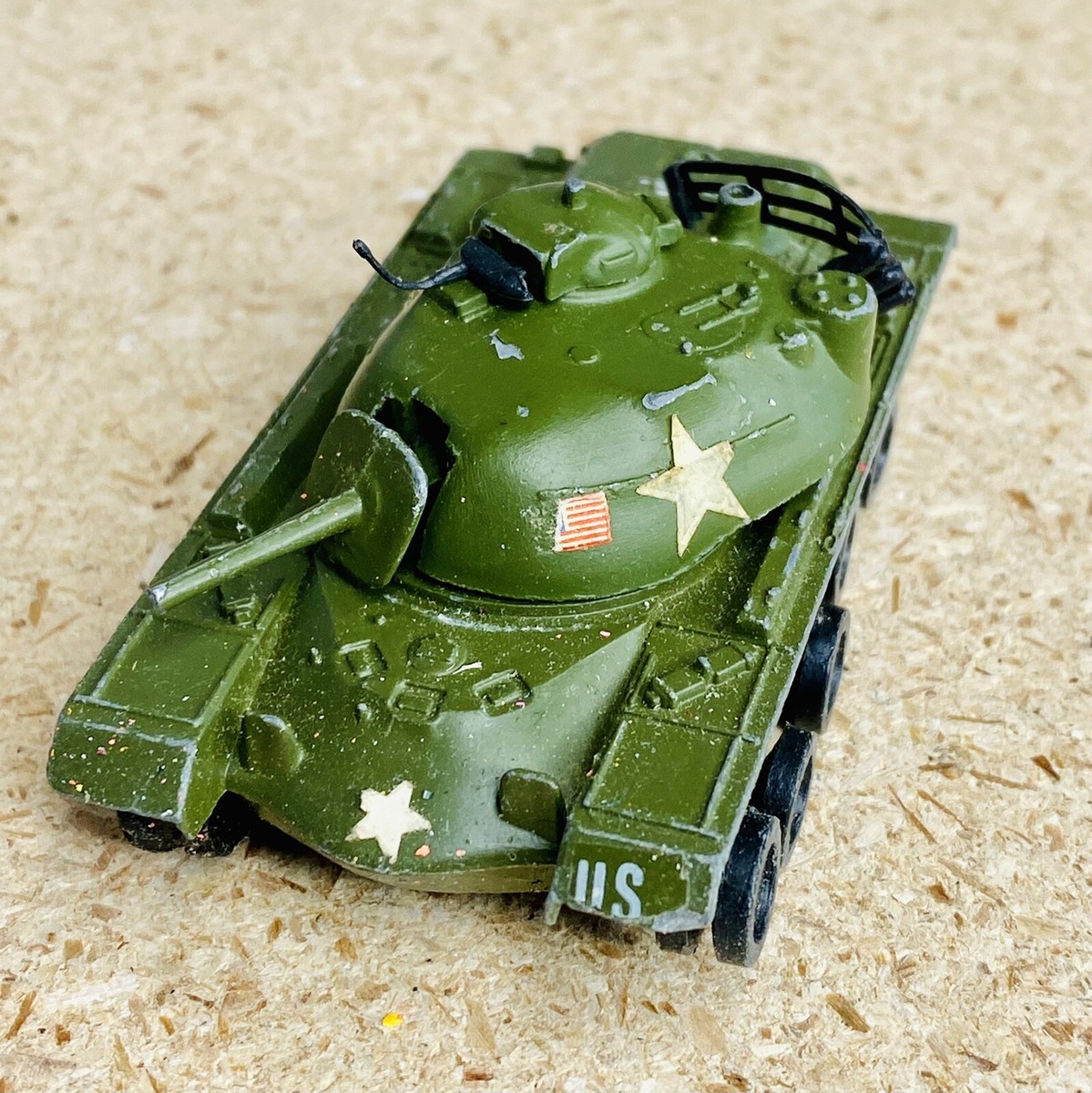 Vintage Zylmex Patton Tank T412 Used Hong Kong 1970s Military Toy