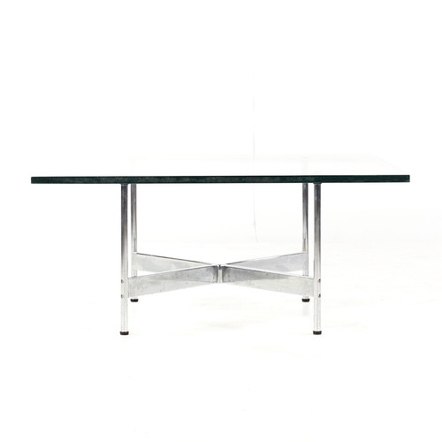 Laverne International Mid Century Chrome and Glass Coffee Table - Picture 5 of 8
