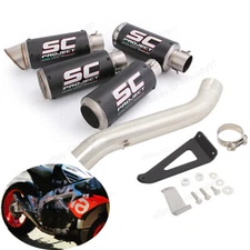 For Aprilia Tuono V4 1100 2017-2020 Mid Exhaust Pipe Muffler Escape Carbon Fiber