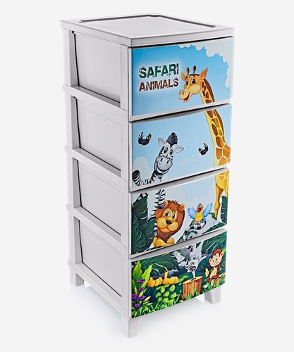 Organizador 4 Cajones de Plástico, Juguetes niños, Armario | eBay