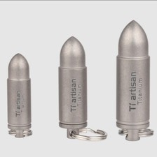 Pure Titanium Pill Holder Waterproof Pill Container Case Organizer EDC Keychain